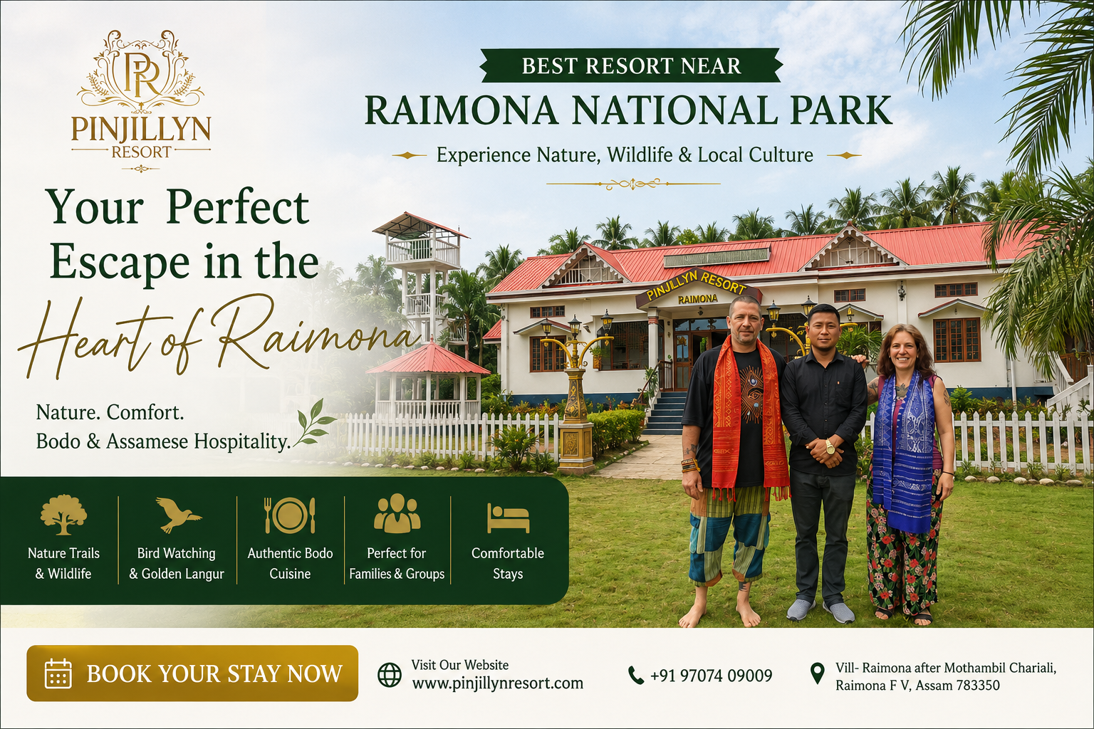 Pinjillyn Resort near Raimona National Park in Assam