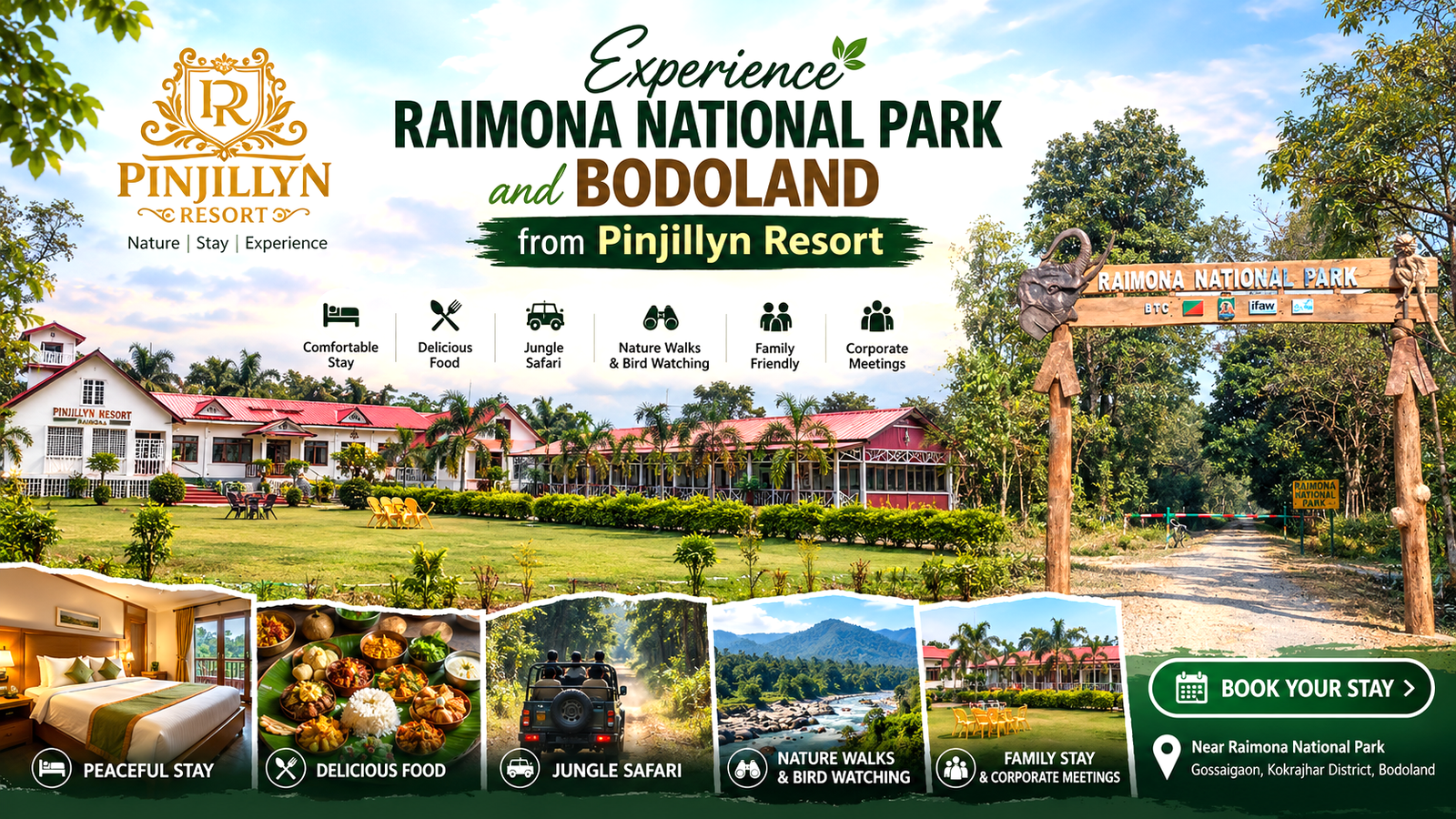 Raimona National Park resort Pinjillyn Resort in Bodoland