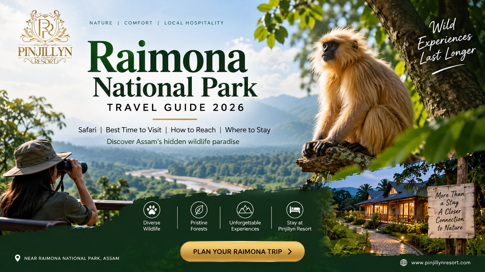 Raimona National Park Travel Guide 2026 near Pinjillyn Resort Assam